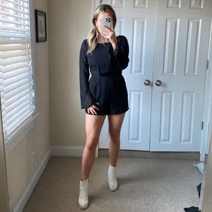 Black long sleeve romper!